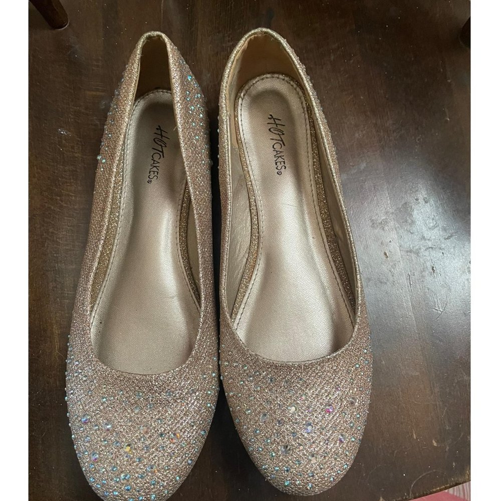 Nude Sparkly Flats 9.5